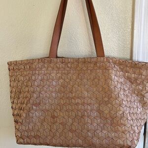 Madewell Woven Leather Tote Bag